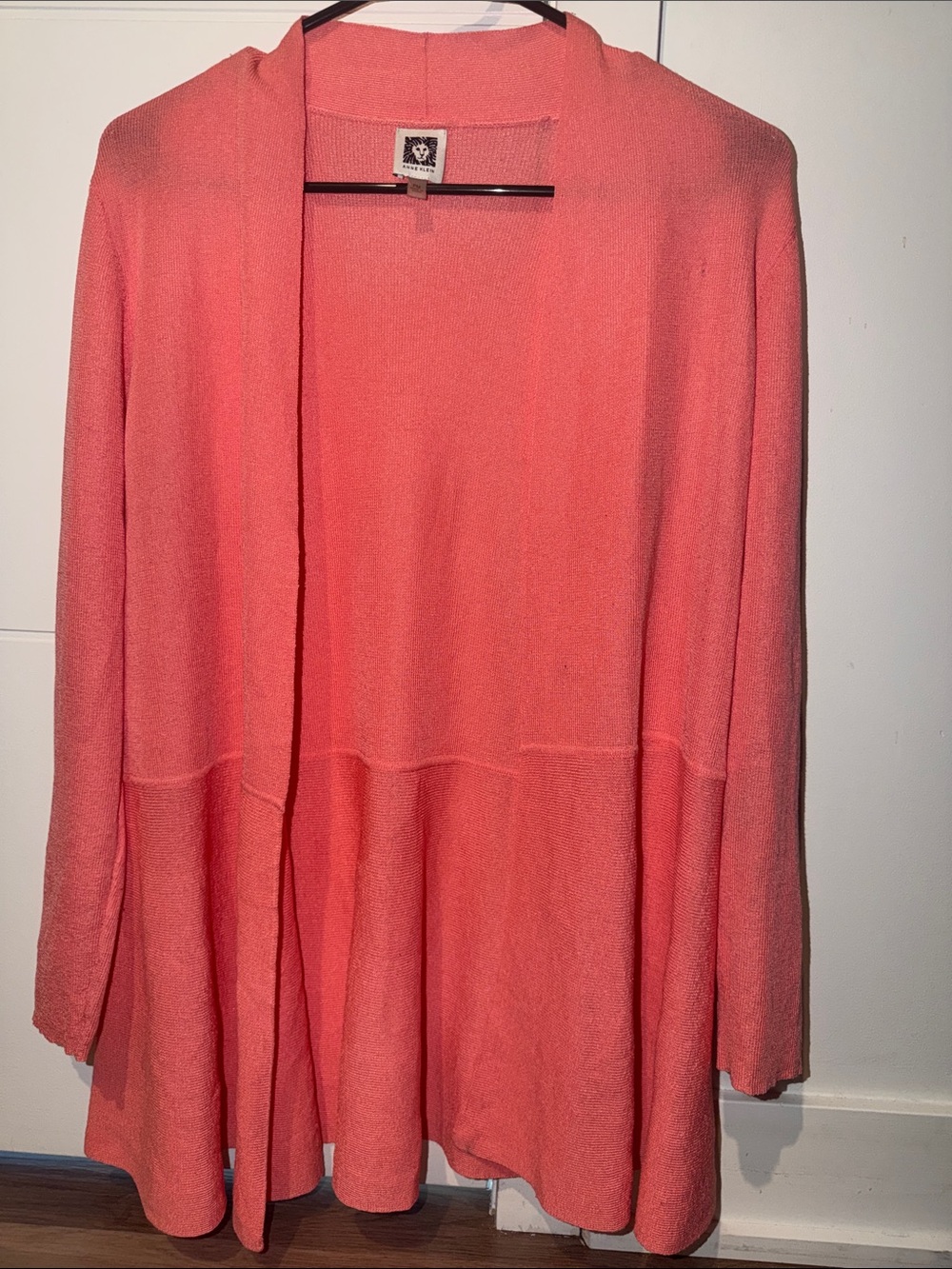 Anne Klein Coral Open-Front Cardigan